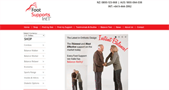 Desktop Screenshot of footsupportsintl.com